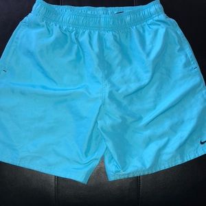 Nike light blue swim trunks